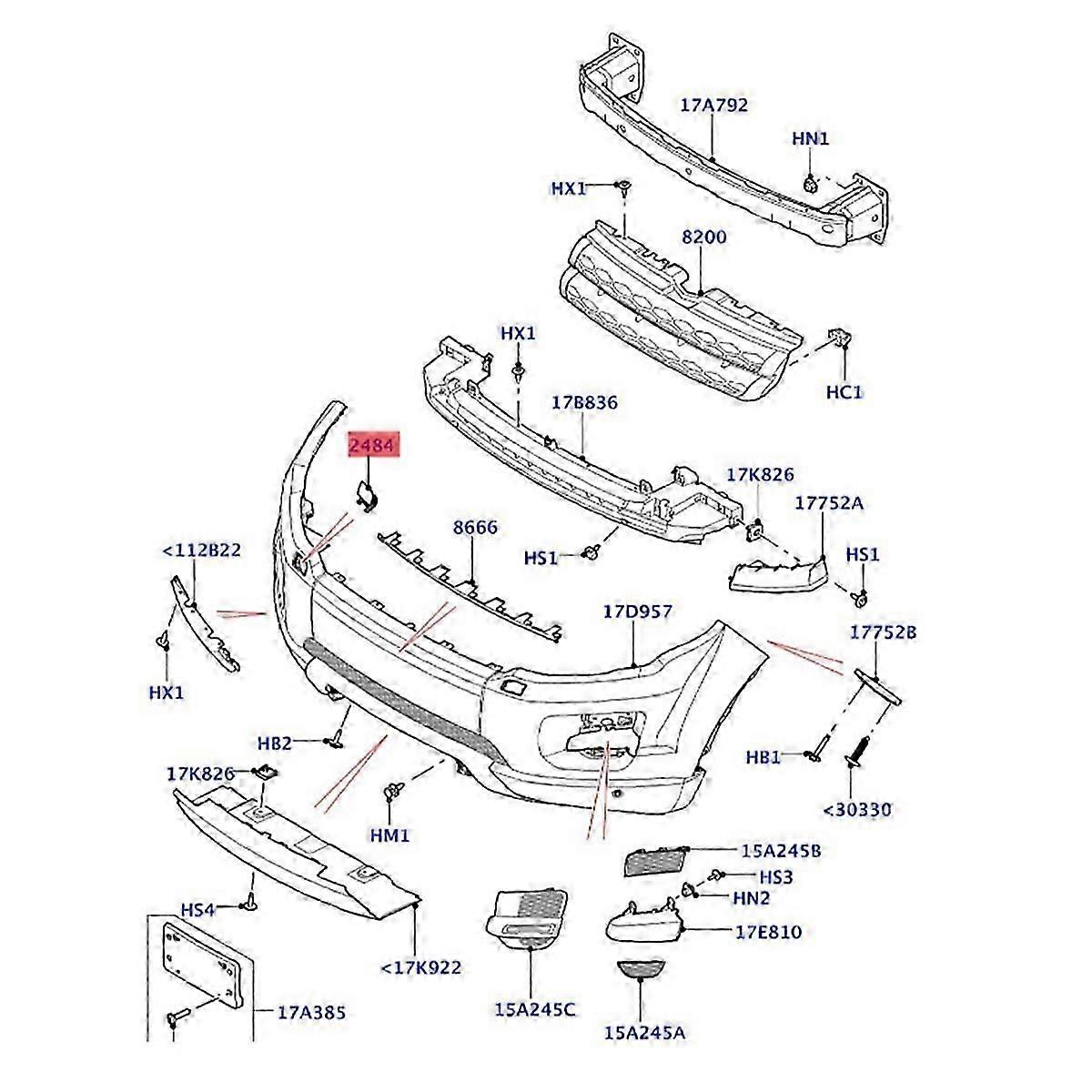 Side Front Headlight Washer Cover Cap Compatible Evoque 2012-2019-cheng du