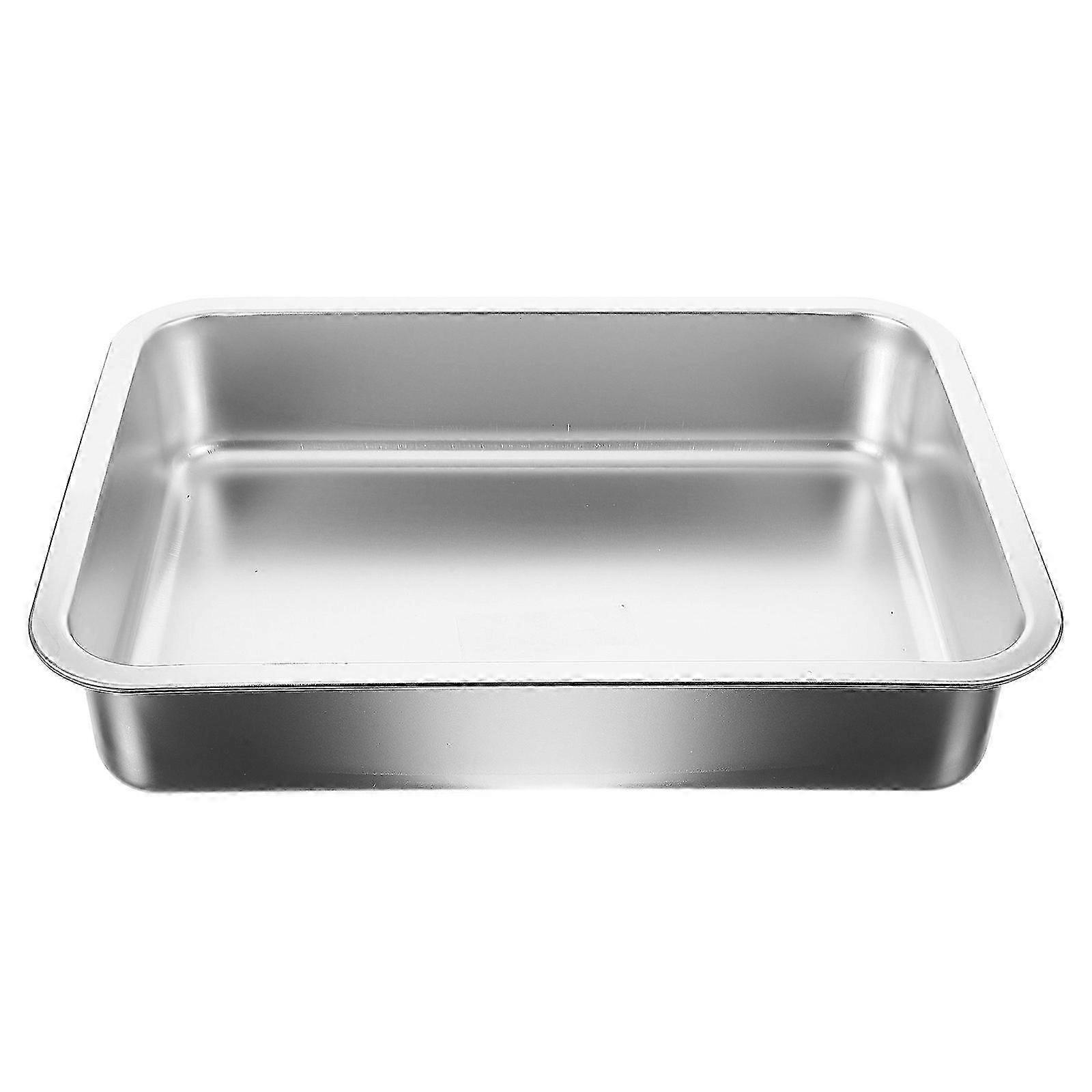 Åpen stil kattedoboks i rustfritt stål for kattunger 36x27x7cm sølv