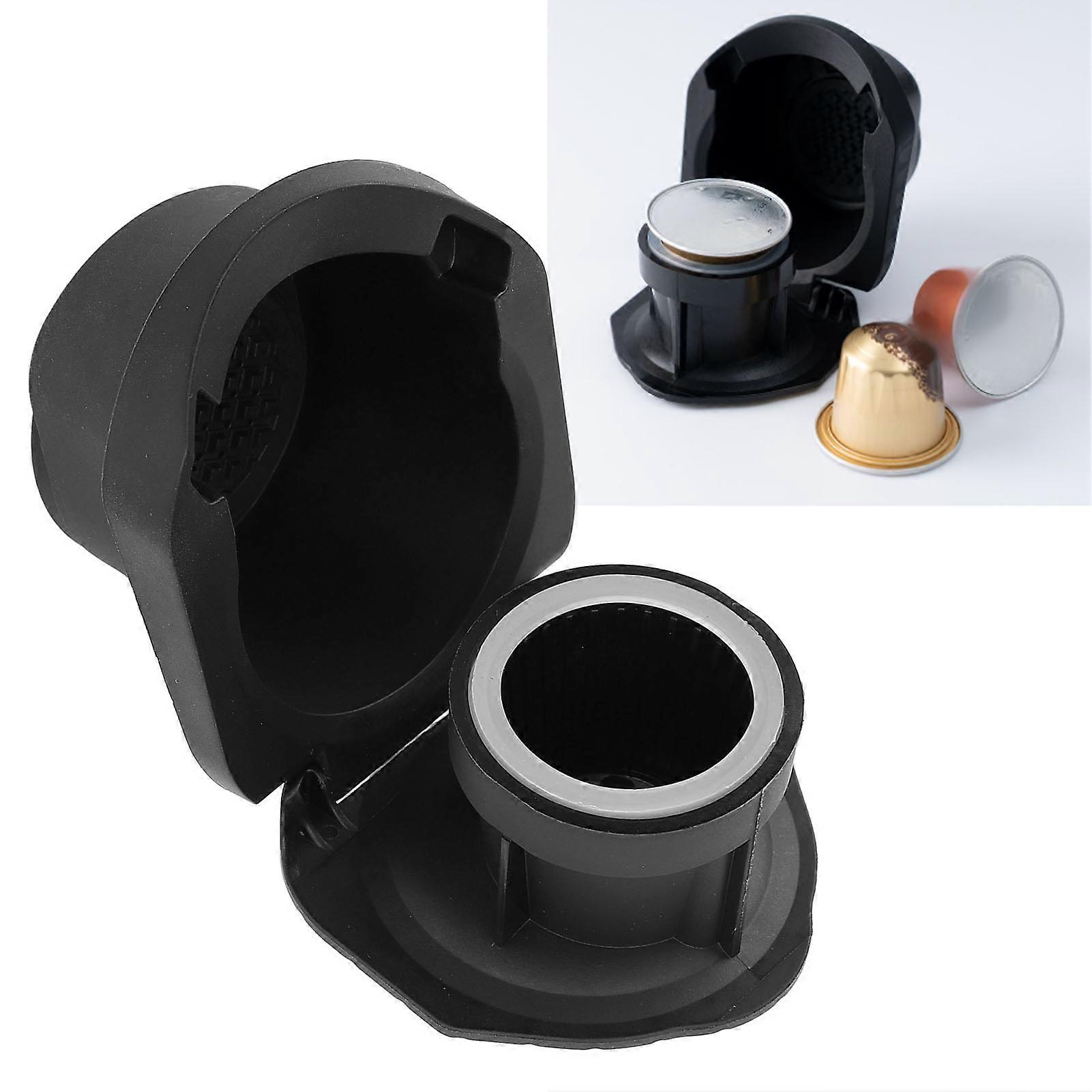 Reusable Coffee Capsule Adapter Refillable Coffee Capsule Converter with Spoon Brush 