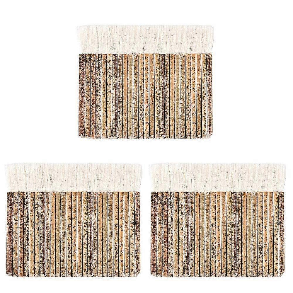 3 Pack 6.3Inch Blender Brushes Watercolor Brushes Sheep Hair Brushes Bamboo Handle Brushes for Pain
