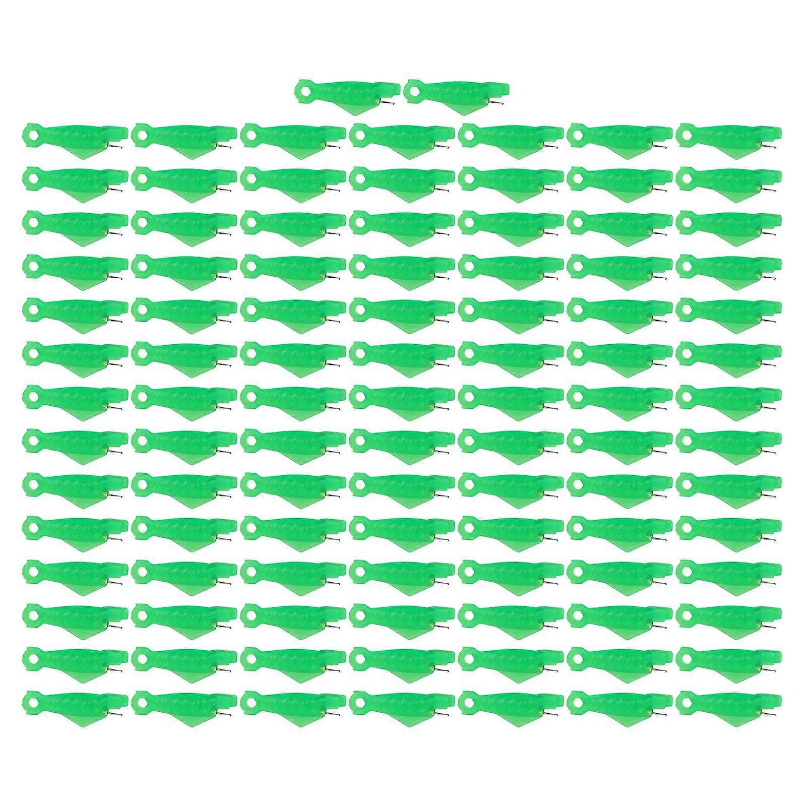 2025 Latest Model  100 PCS Needle Threaders Green Fish Shaped Sewing Needle