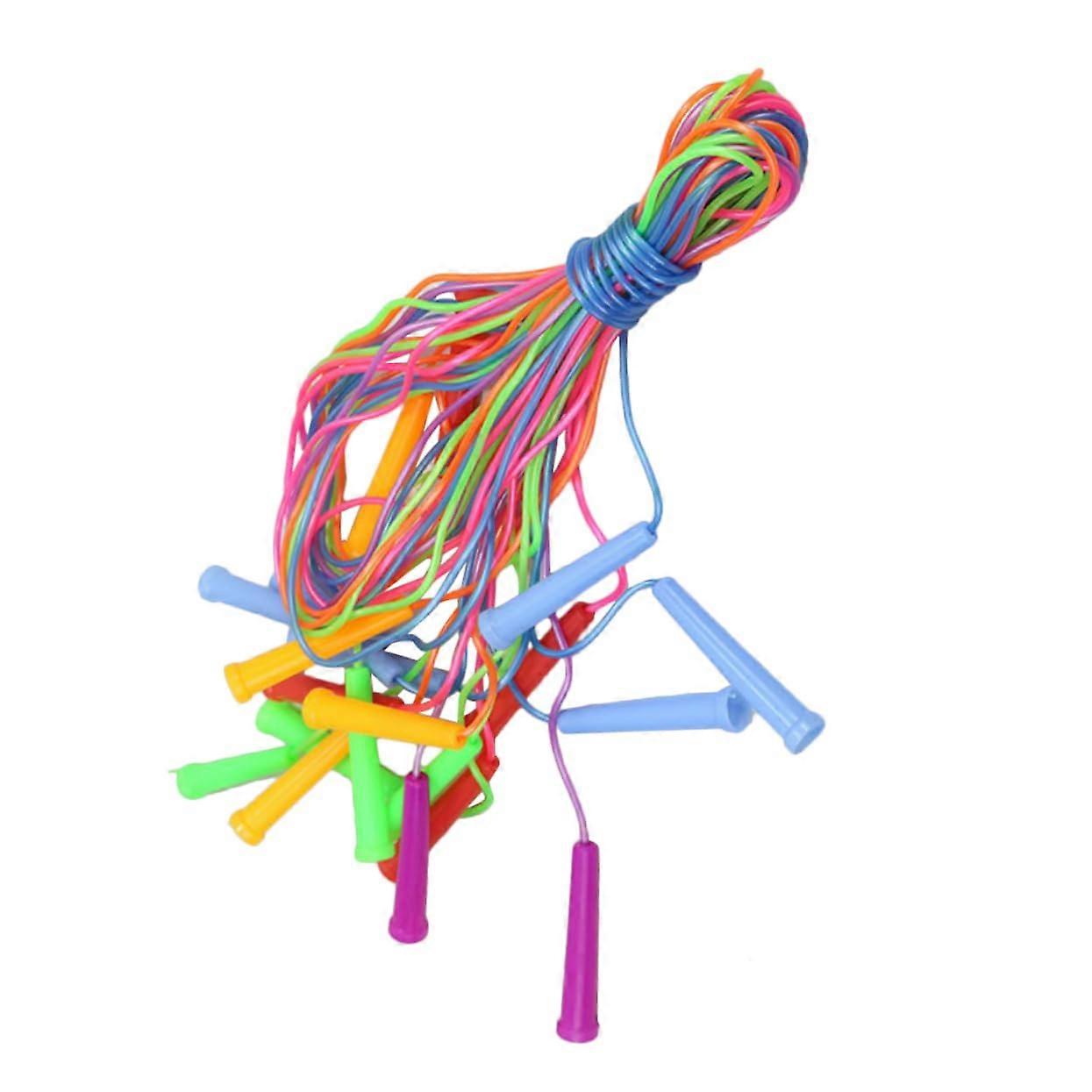 10 pieces skipping rope fitness ropes early learning random color Ref: 7085