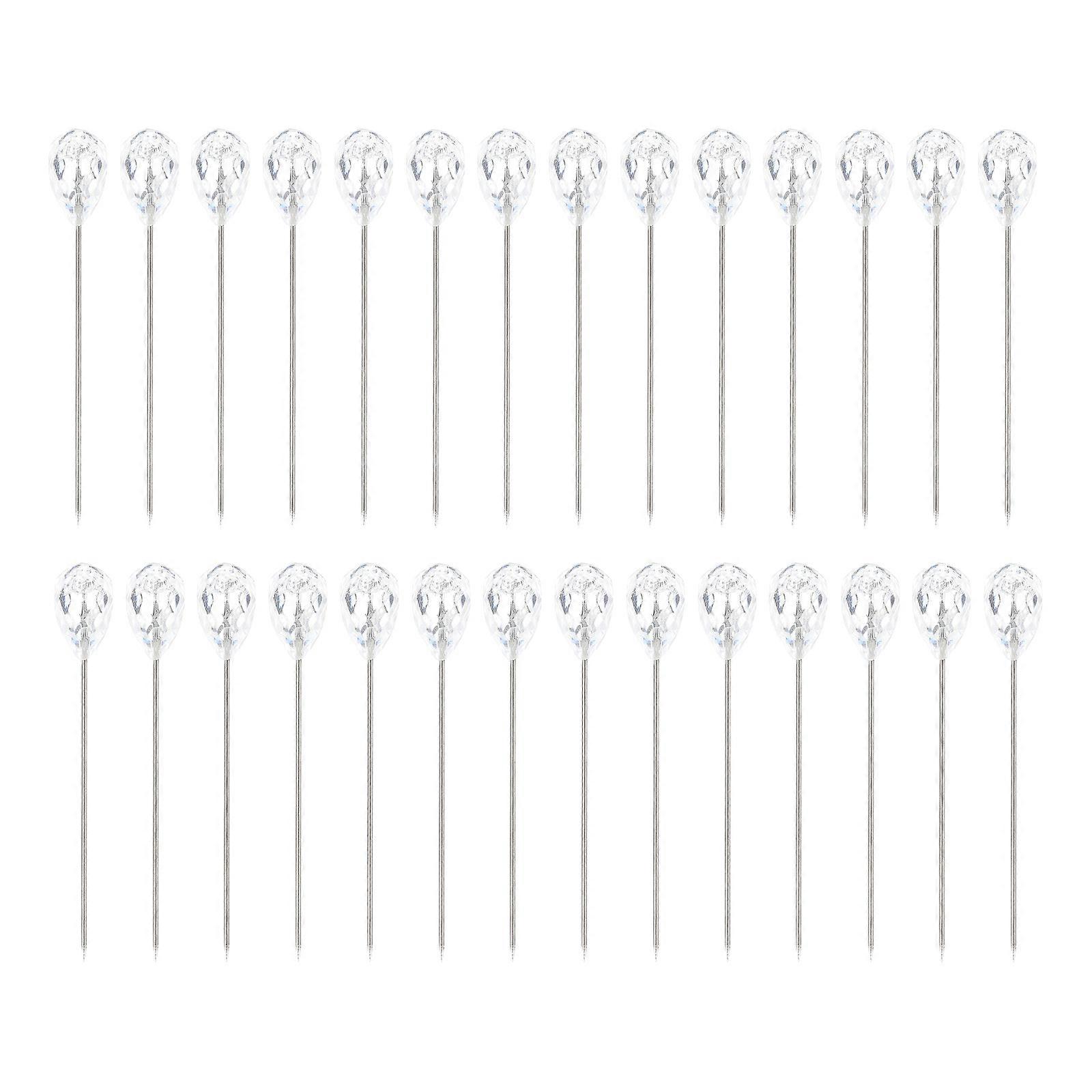Durable Straight Pins for Sewing Needs, Featuring Crystal Heads and Enhanced Visibility