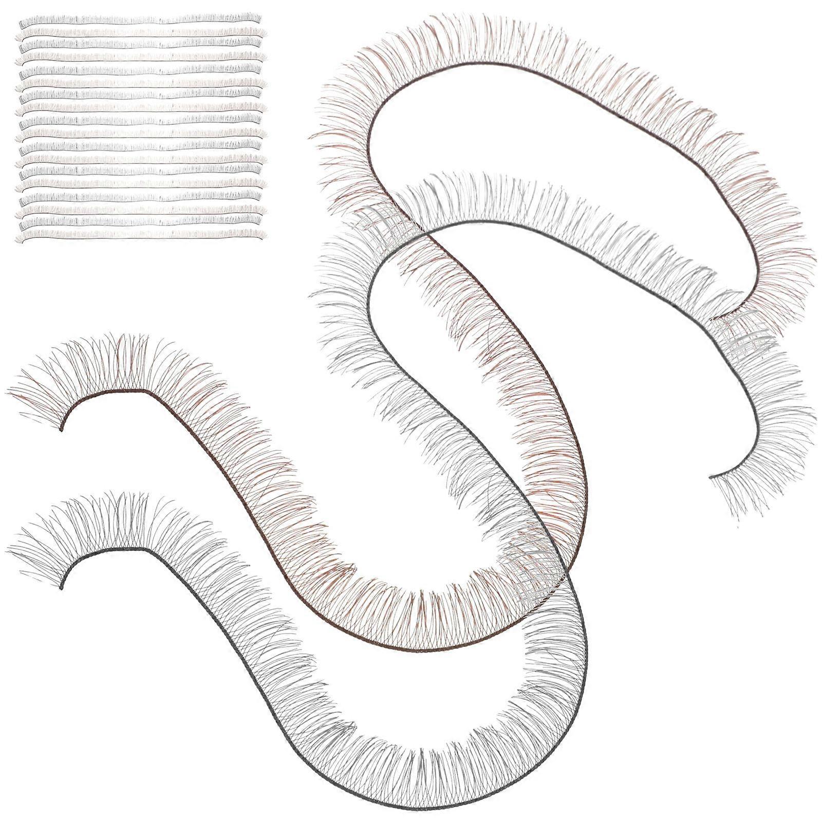 20PCS Doll Eyelashes Craft Kit   Handmade Realistic False Eyelashes for DIY Doll Making   Black & Brown   Suitable for All Doll Types and Projects