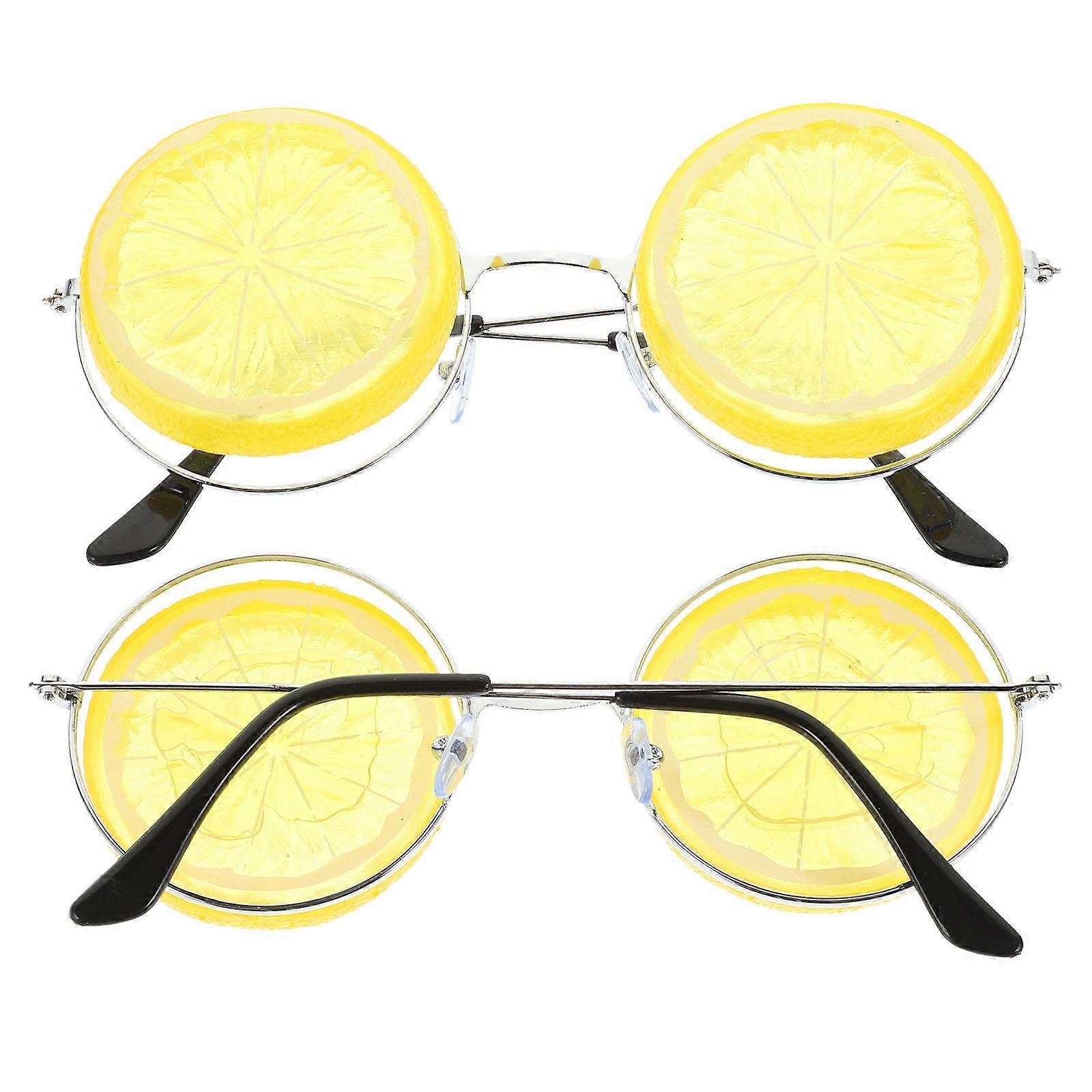 a refined product description based on the details you provided:
**2pcs Lemon Shaped Party Glasses – Lightweight Cosplay & Photo Props for Beach