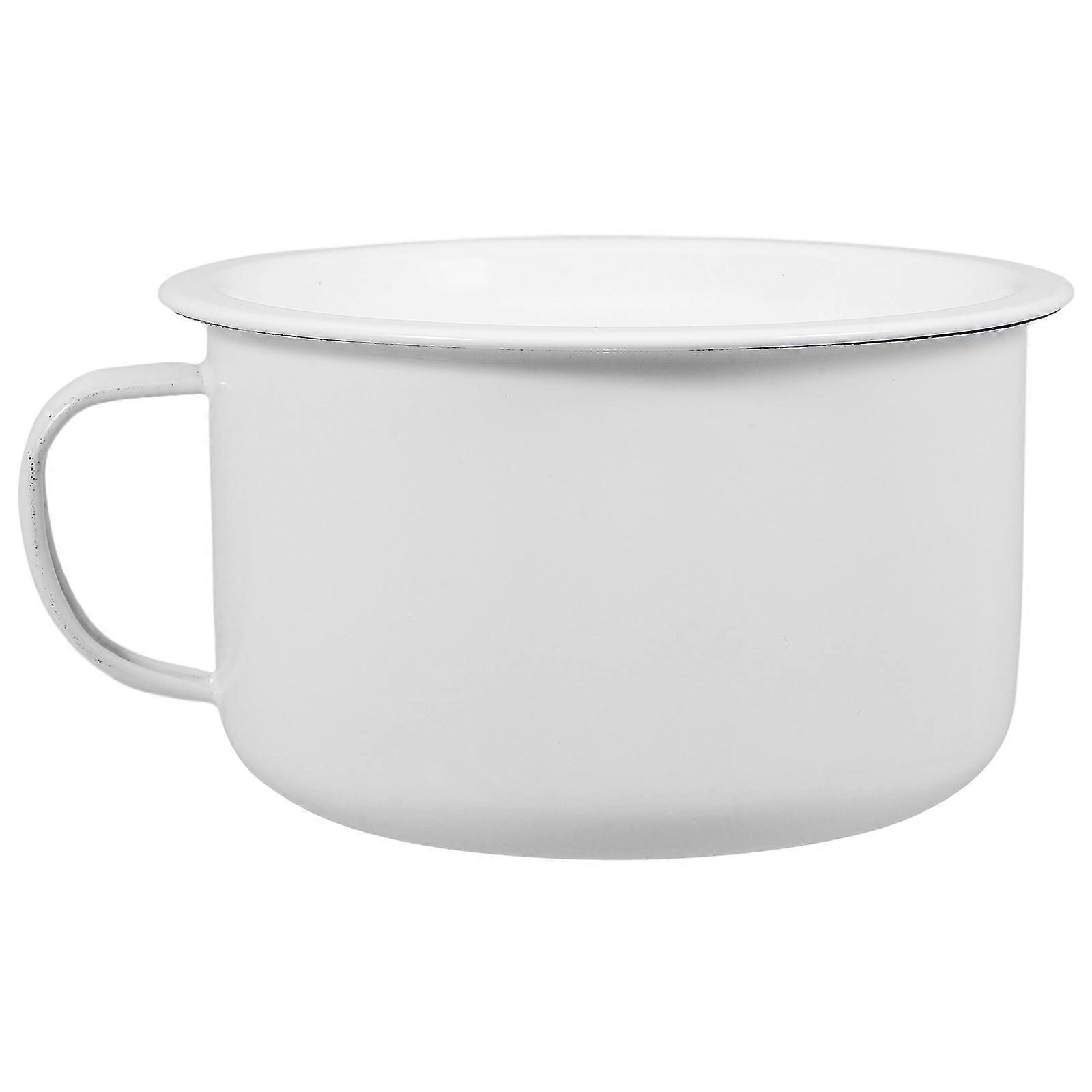 Classic Enamelware Serving Bowl, Retro Style with Functional Lid