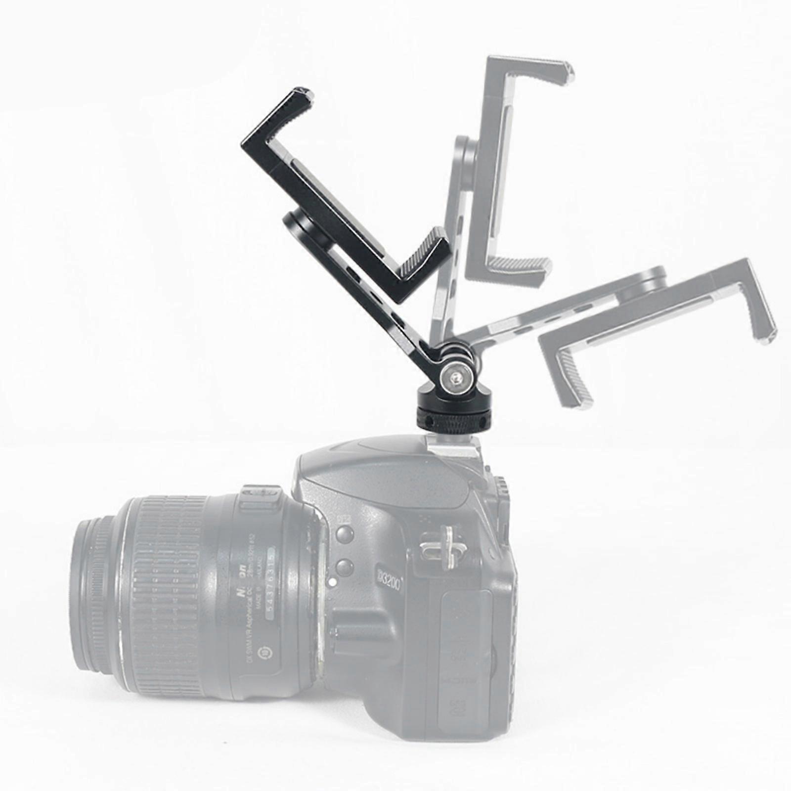 1/4 Thread 360 Rotate Rotation Tripod Holder Adjustable Phone Mount with Cold Shoe Slot for Smartphones Cameras Use Multicolor