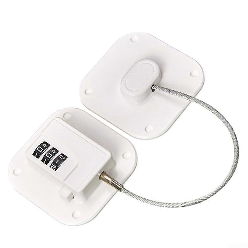 No Drilling Child Safety Lock for Refrigerators, White Color, Enhanced Protection from Accidental Openings, Home Use