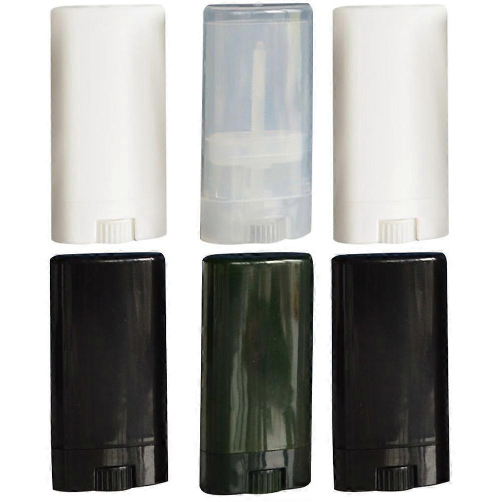 6pcs Lip Balm Containers DIY Deodorant Holders Empty Portable Lip Gloss Containers Random Color