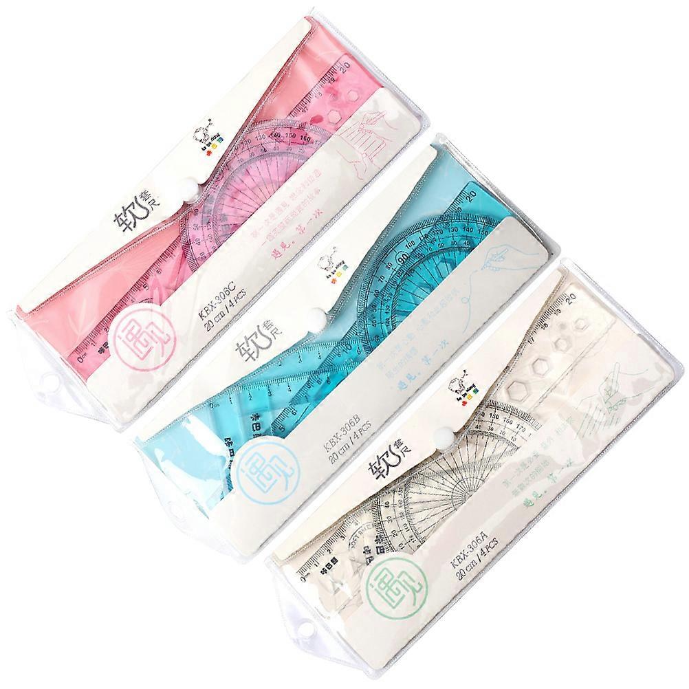 Classroom Ruler Student Rulers School Use Clear Markings Design 3Sets