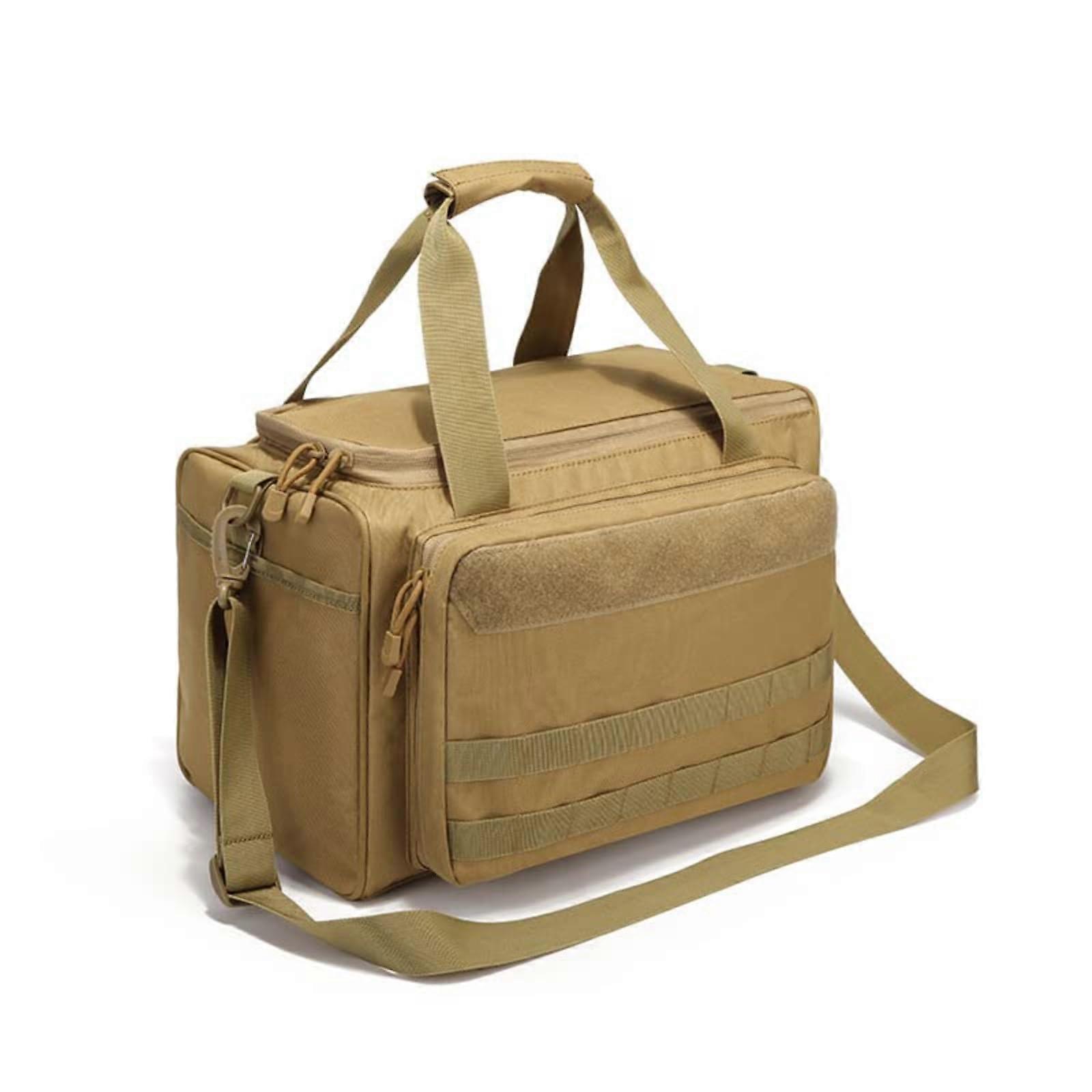 Tactical Shooting Range Bag, Outdoor Shooting Range Bag for and Shooting Range Gun Bag khaki Unit size