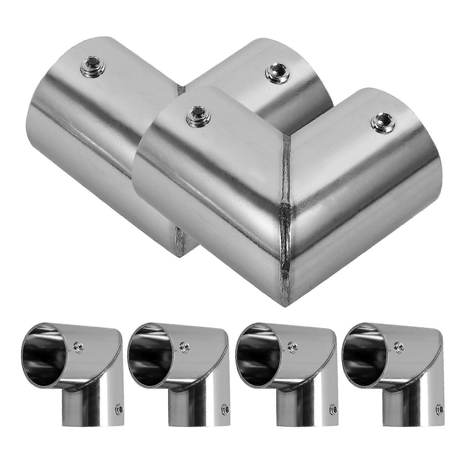 Drainage Pipe Clamps L Shape Stainless Steel Usage 25mm Connector 6Pcs