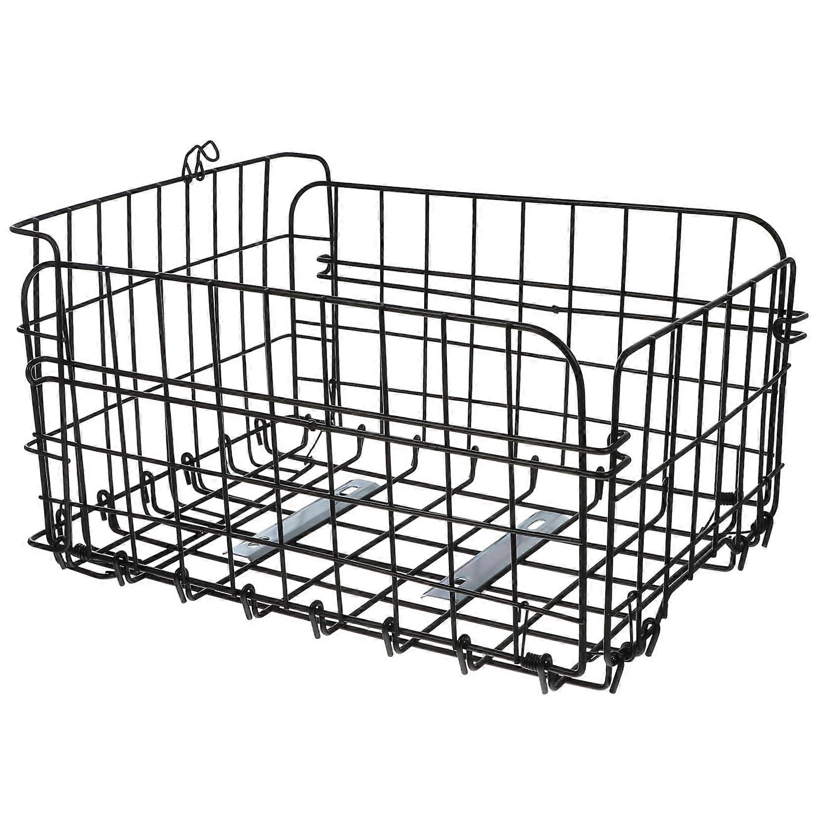 1 piece foldable bicycle basket durable steel wire practical bicycle basket with large capacity to mount remove for bicycles