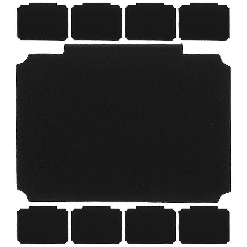 Label Holders Sign Clip Chalkboard Labels Reusable Storage Box Clamps Round Cornered Rectangle 9Pcs