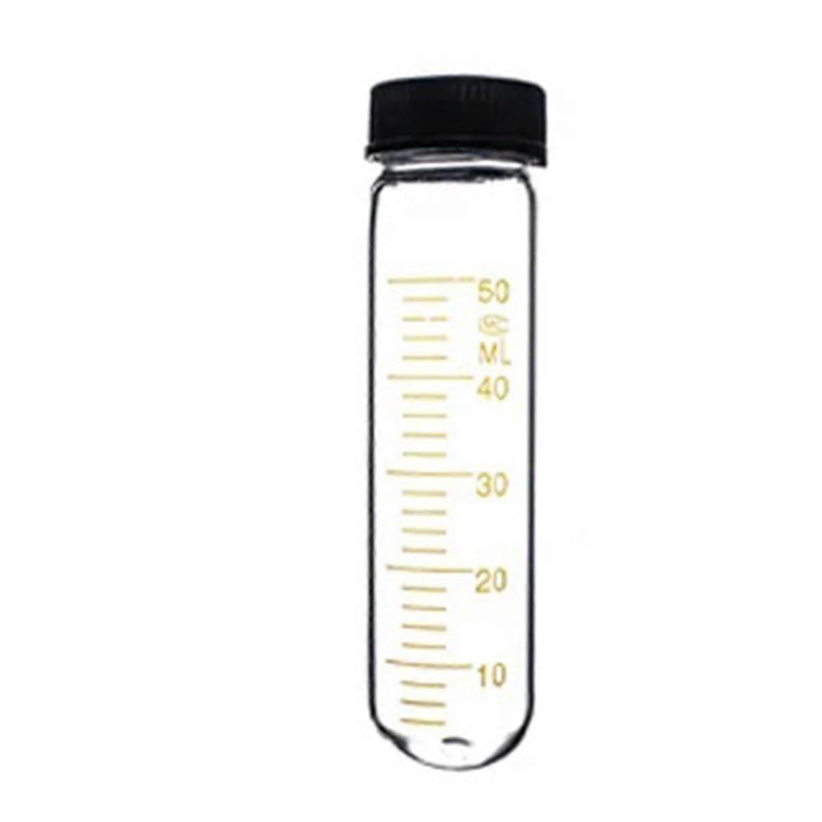 Glass Centrifuge Tubes 5ml 10ml 15ml 20ml 25ml 50ml with Graduated Round Bottom and Screw Cap (Pack of 10)