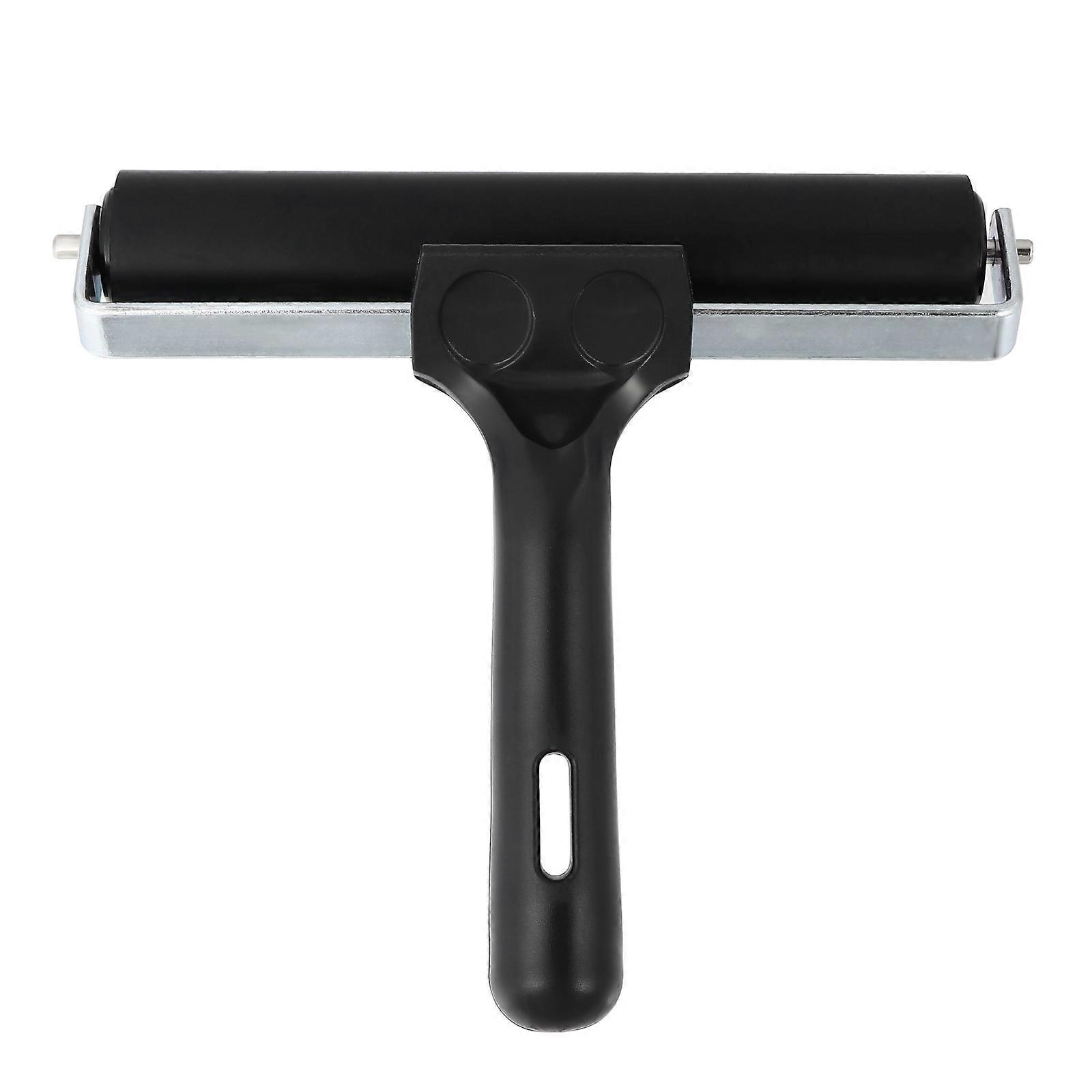 Wide Rubber Roller Ink Applicator for Printmaking, Stamping & DIY Crafting – Non Slip Handle for Easy Use by Beginners & Professionals