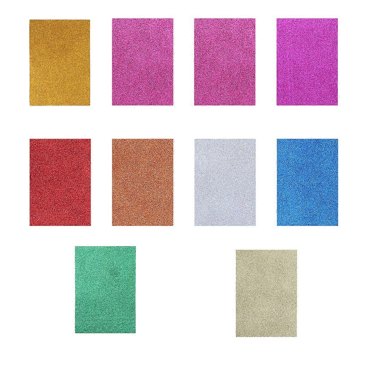 Craft Scrapbooking Paper Glitter Paper Diy Crafting Decorative Paper Assorted Color 30x20x0.5cm Diy Crafting 10 Sheets