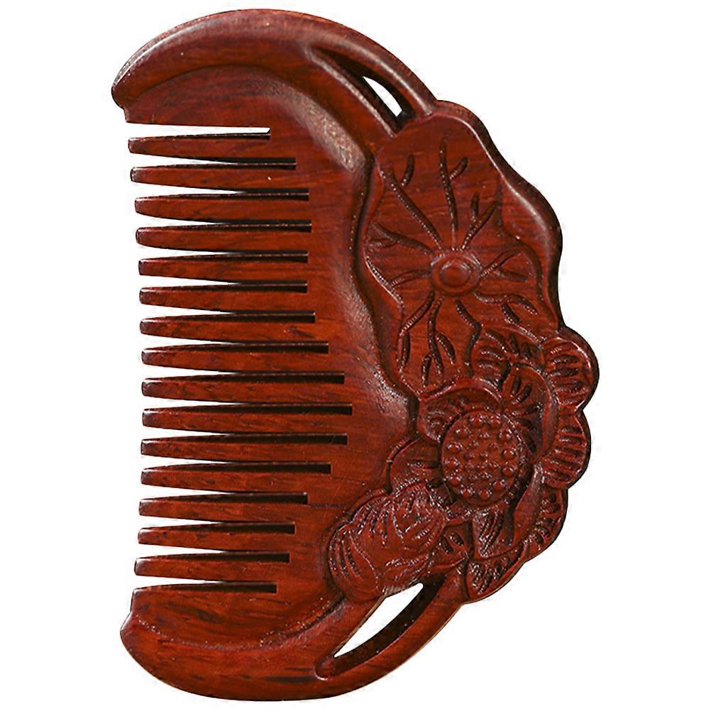 Hairdressing Comb Wooden Detangler Anti Static For Gifting Dark .80X5.10X0.90CM 1Pcs
