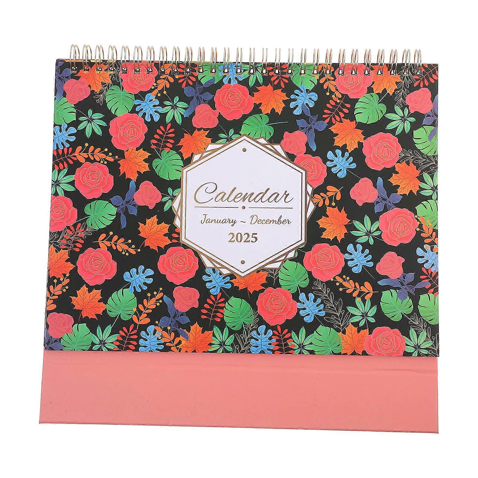 Desk Standing Calendar Flip Desk Calendar 2025 Office Use Rectangular Modern 1Pack