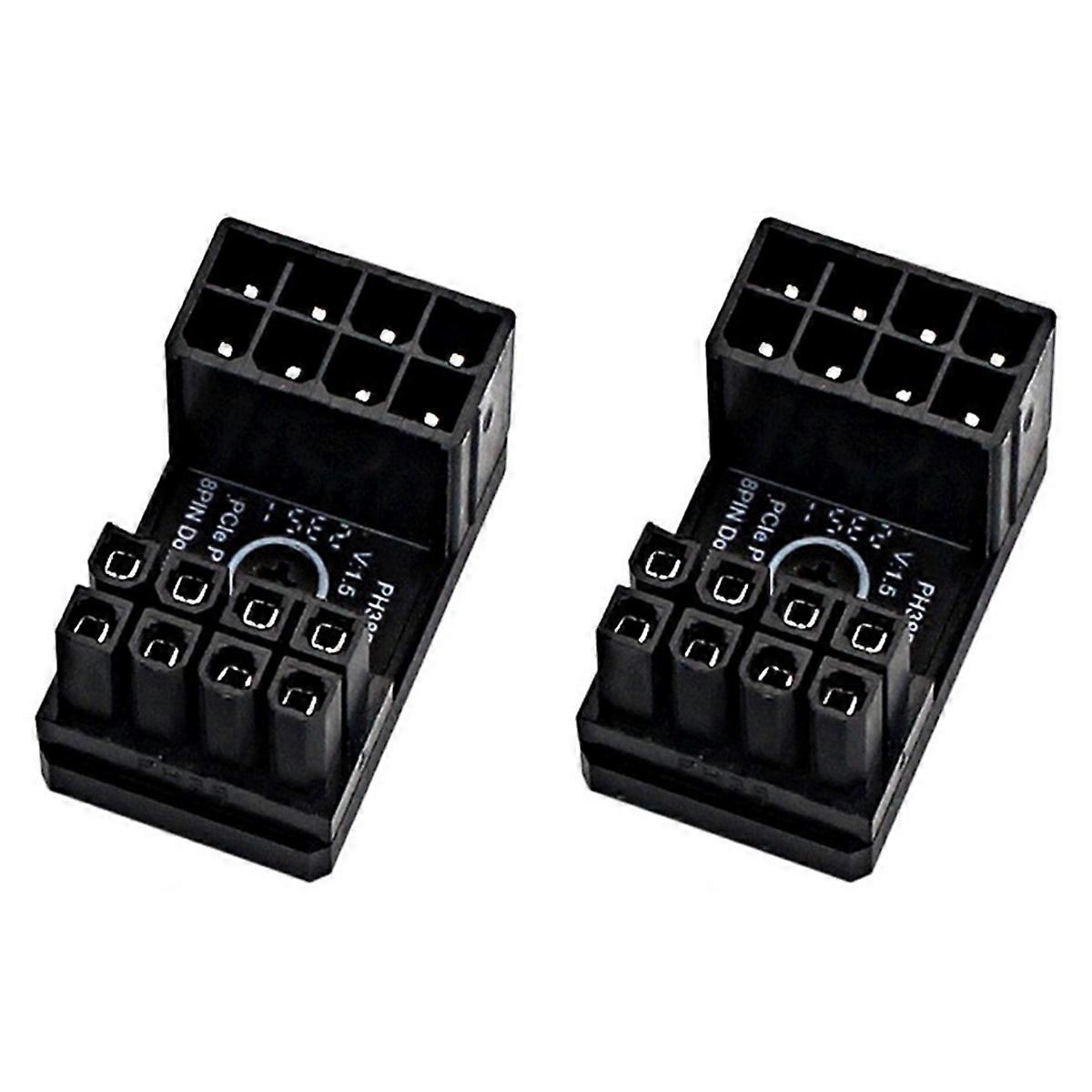 Graphics Card Power Supply Adapter Elbow 180°, GPU PSU Steering Connector PCI-E 8Pin Rotating Wiring