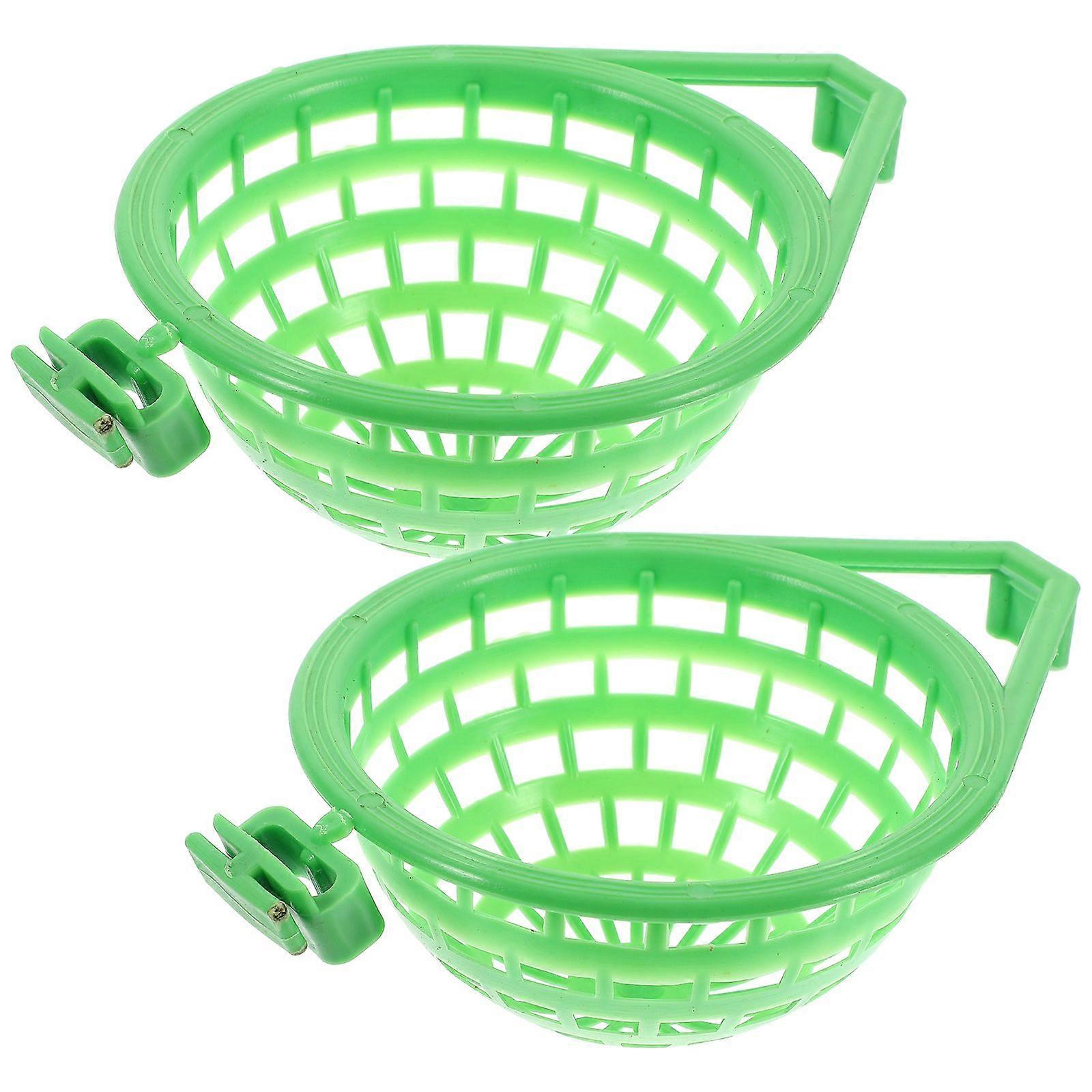 2PCS Sturdy Bird Breeding Nest Basin Practical Meat Pigeon Nest Basin (Green)