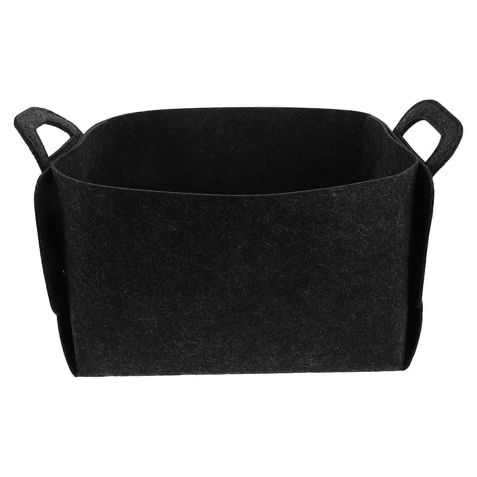 Felt Bags For Outdoor Camping Picnic Use Black 38.00X28.00X23.00CM Dirty Laundry Storage 1Pack