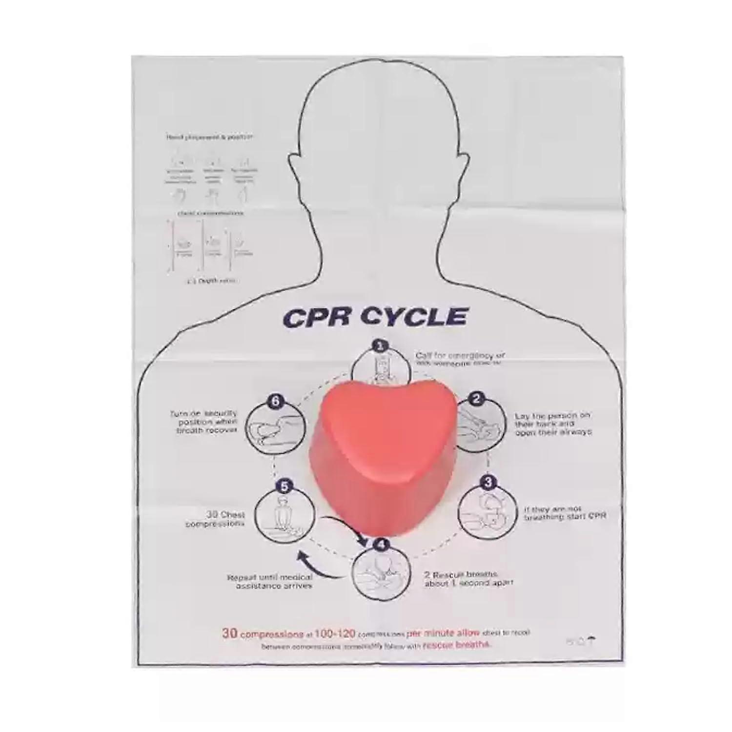 CPR Training Model - Heart-Shaped CPR Skill Trainer for Compression Practice, 50 kg Force Capacity, Nursing Emergency Course Tool
