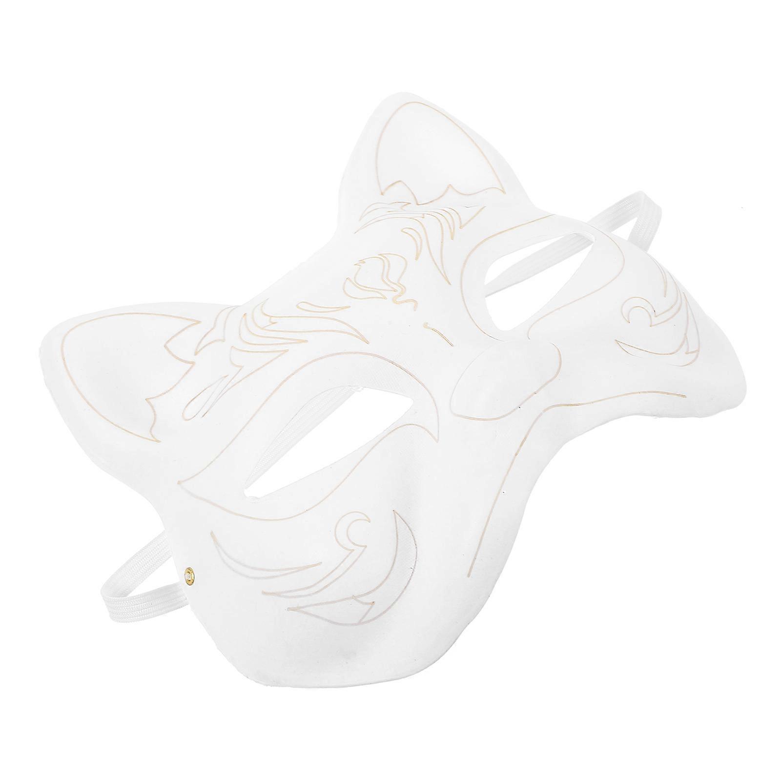 Masquerade Mask White Diy Paintable Cosplay Mask Accessories For Party 1Pack