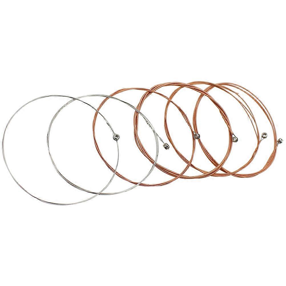 Acoustic Guitar Accessories Stainless Steel Guitar Strings Musical Instrument Daily Practice 6Pcs