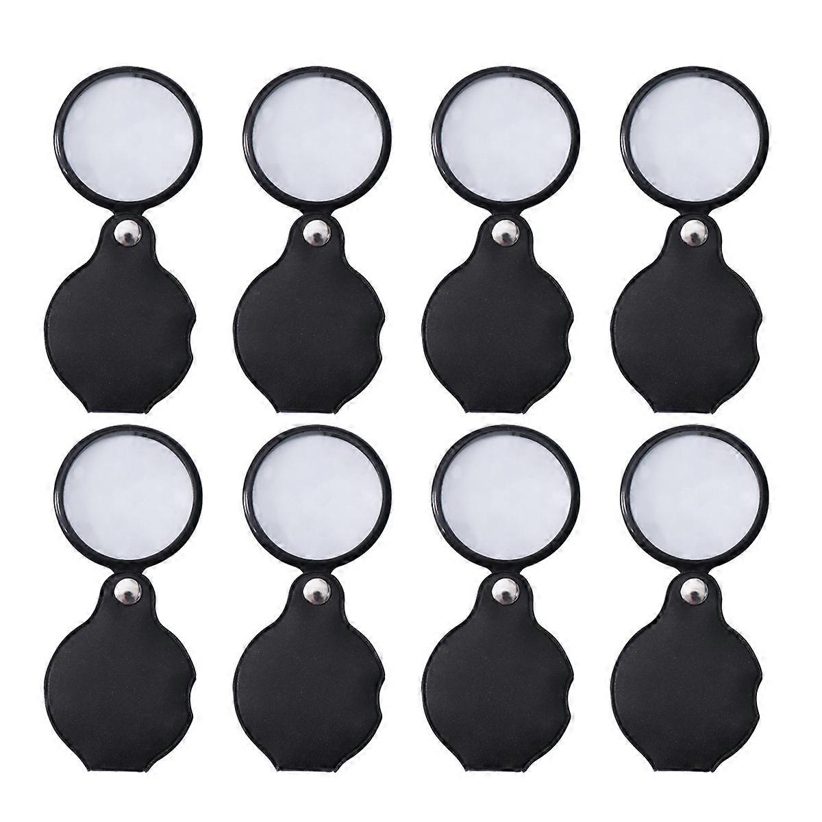 Handheld Magnifier Pocket Magnifier Magnification For Reading 8Pcs