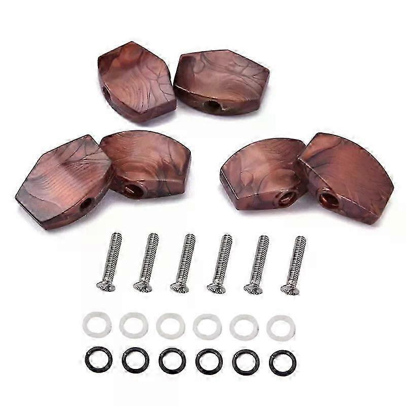 6 Pcs Fit For Guitar Tuning Peg Buttons Tuning Pegs Knobs Machine Heads Buttons