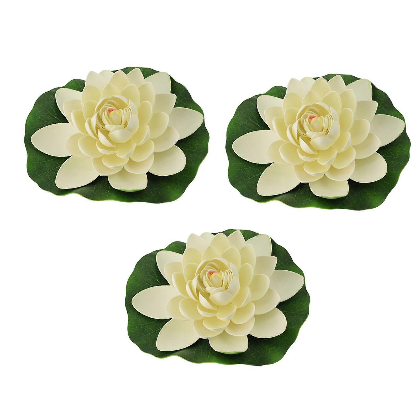 Artificial Water Lilies In Multiple Color Indoors Outdoor Artificial Water Lilies Perfect For Pond Table Displays White
