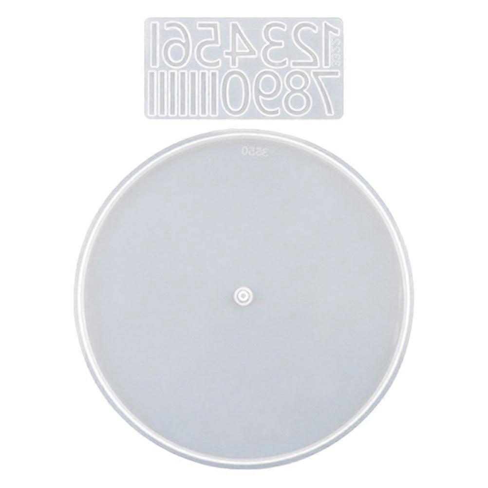 Silicone Art Mold For Number Diy Clock Kit White 27.00X27.00X0.80Cm 1 Set