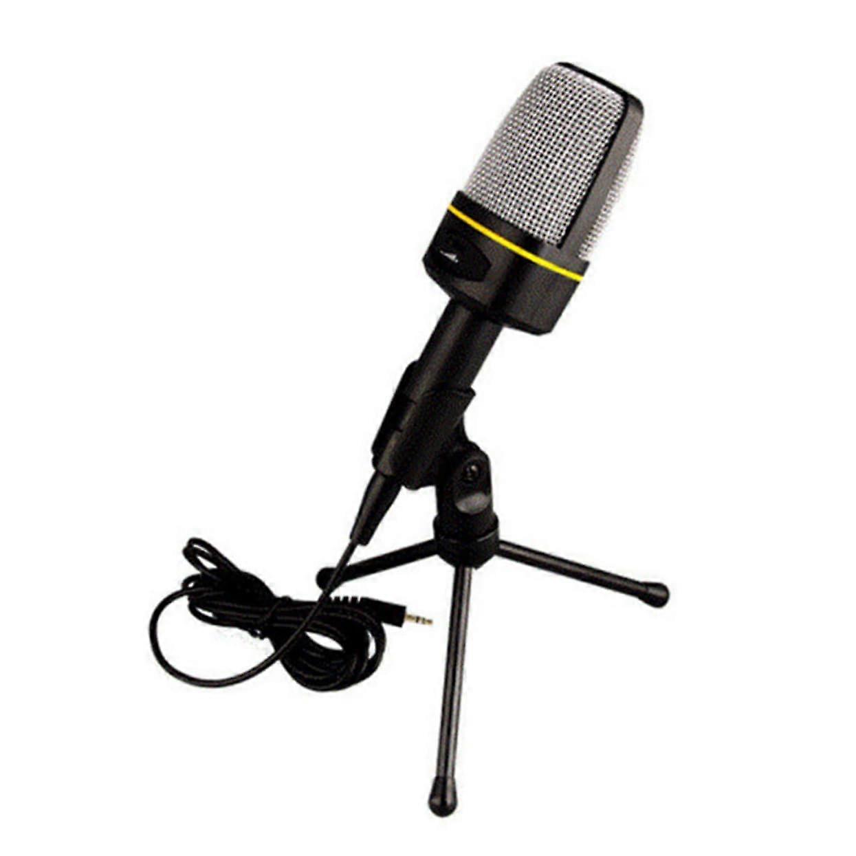 Retro Desktop Microphone with Tripod, AntiReflection Microphone for Music Recording, Karaoke Singing, and Audio Chats for PC and Laptop