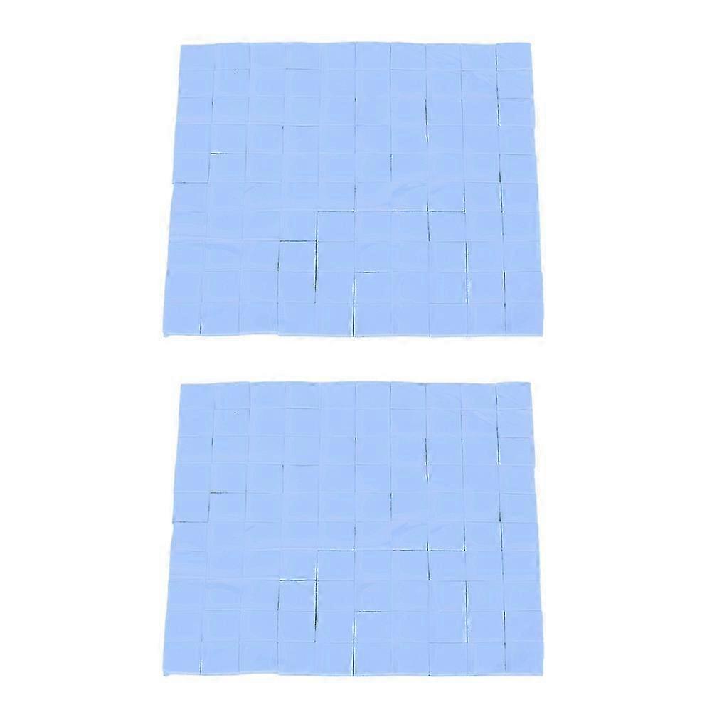2Pcs Thermal Silicone Heatsink Pad for CPU Cooling Compatible with Various Brands 100 x 100 x 1mm