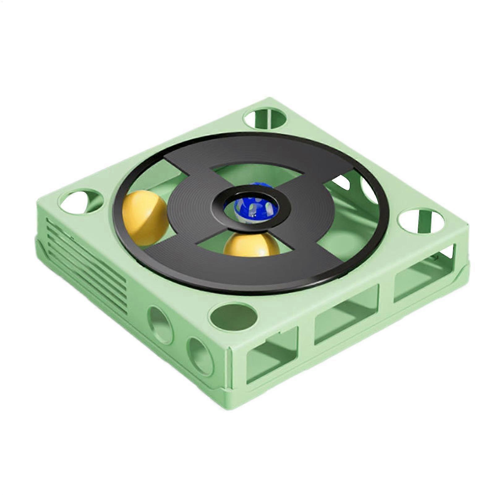 Cat Food Puzzle Maze Box for Kittens, Turntable Slow Feeder Game, 25 x 25 x 6 cm, Reduces Boredom for Cats