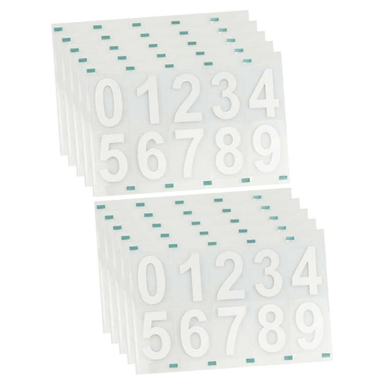 10 Reflective Waterproof Number Stickers for Mailbox Address Labels, Durable and Easy to Apply, Ideal for Office Signs