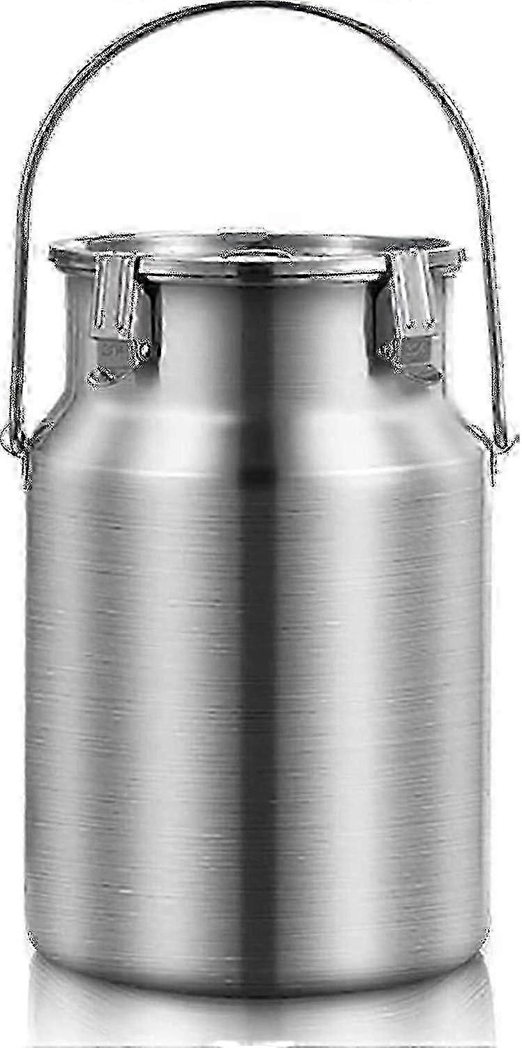 5L Transport Cans Stainless Steel Milk Can Milk Bucket Wine Pail Bucket Tote Jug with Sealed Lid for Liquid Storage