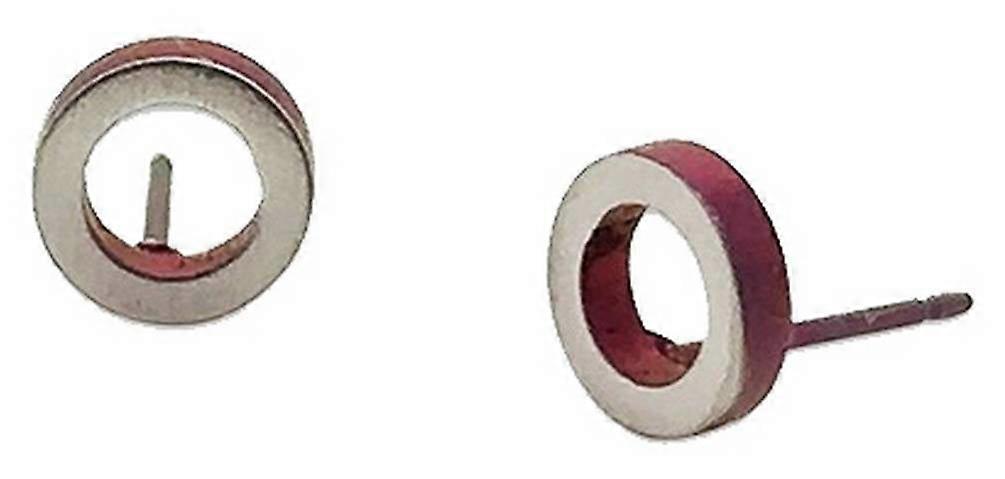 Ti2 Titanium Ringo Stud Earrings - Brown