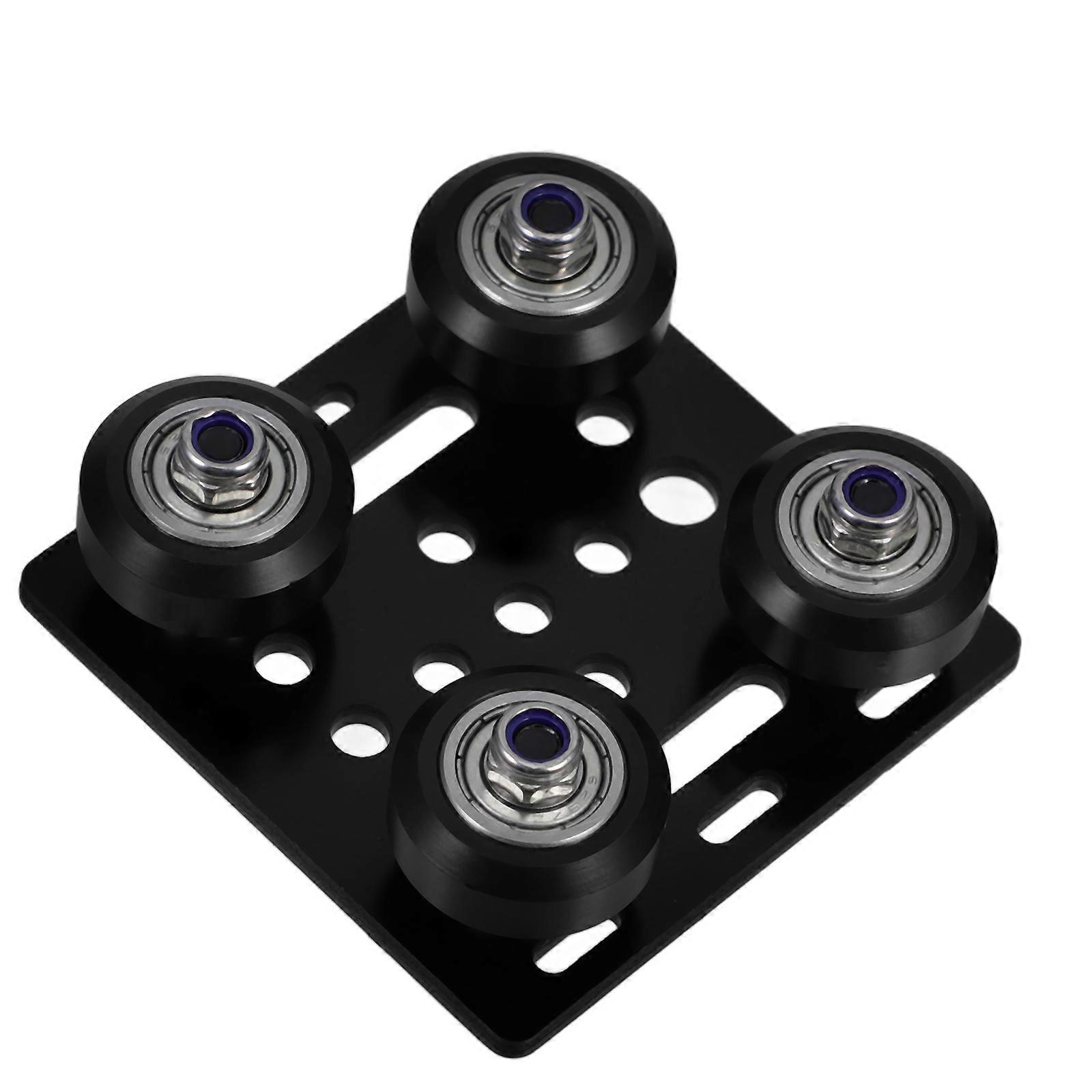 Profile Accessories V Wheel Plate Aluminum Profile Wheel Smooth Operation Assembly of 3D Printers 6.55X6.55X3.00CM 1Pack