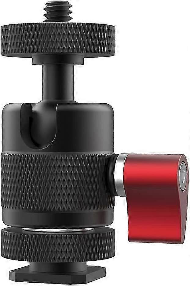 Mini Ball Head Mount for DSLR Cameras 360 Panning with 1/4" Adapter