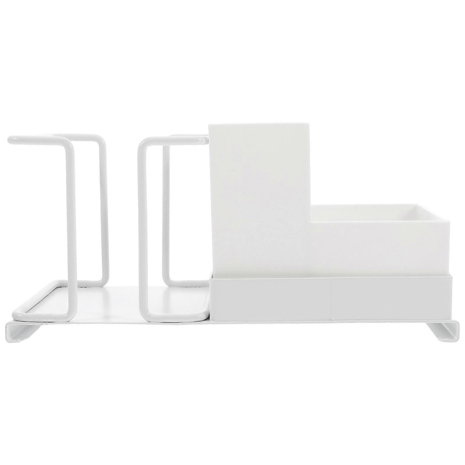 Compact Desktop Paper Cup Holder with Multi Functional Carbon Steel Rack for Tea Bags, Coffee Cups Organization – Efficient Home Storage Solution for