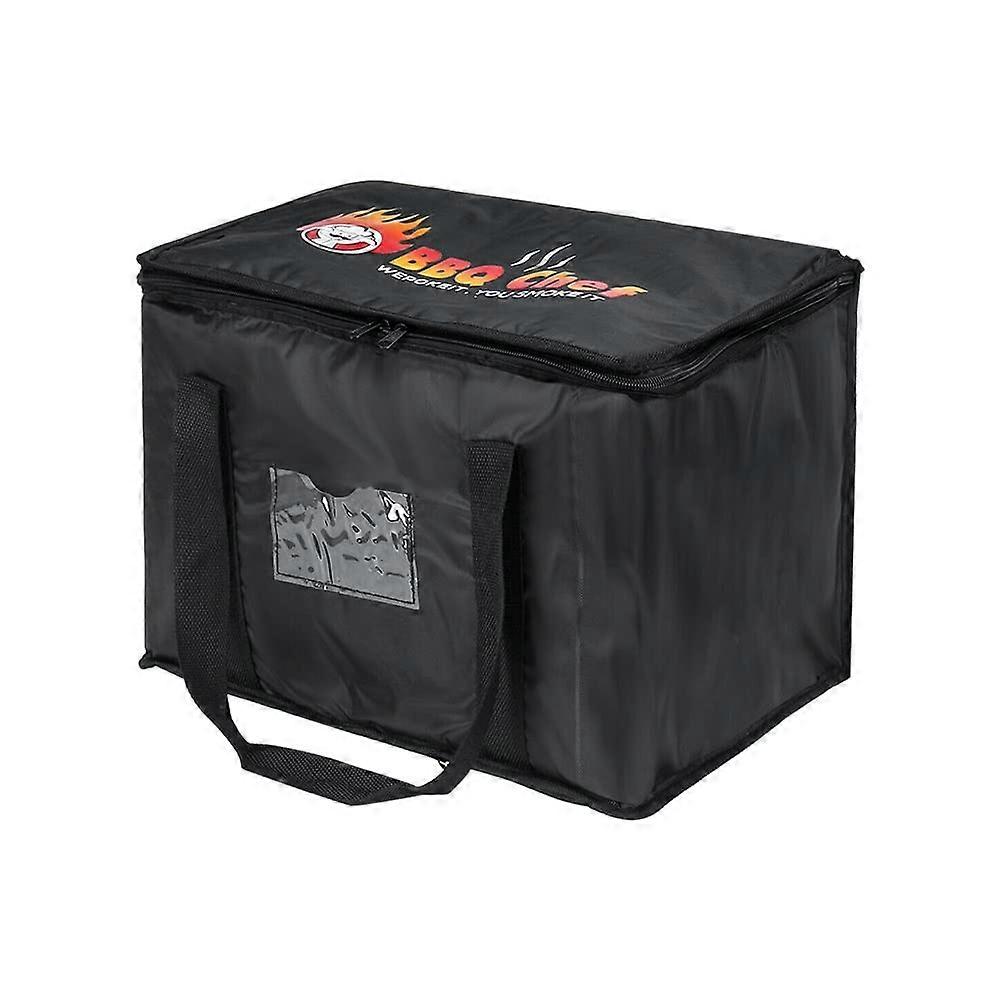 Pizzatasche - 28L Black Insulated Pizza Delivery Bag, Portable Cooler for Takeaway and Picnic, Reusable Ice Pack Holder