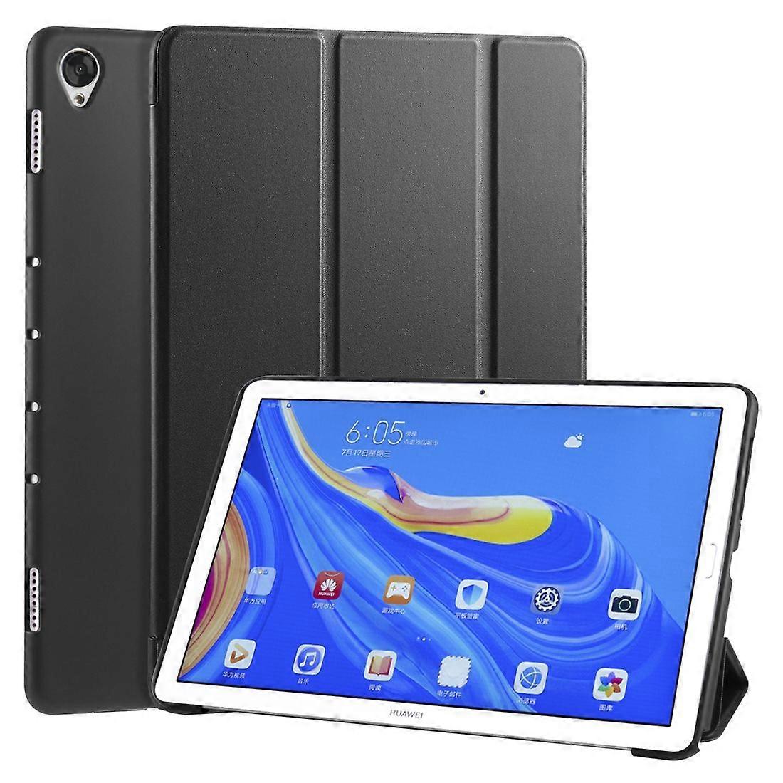 3-folding Horizontal Flip PU Leather + Shockproof Honeycomb TPU Case with Holder For Huawei MediaPad M6 10.8 inch