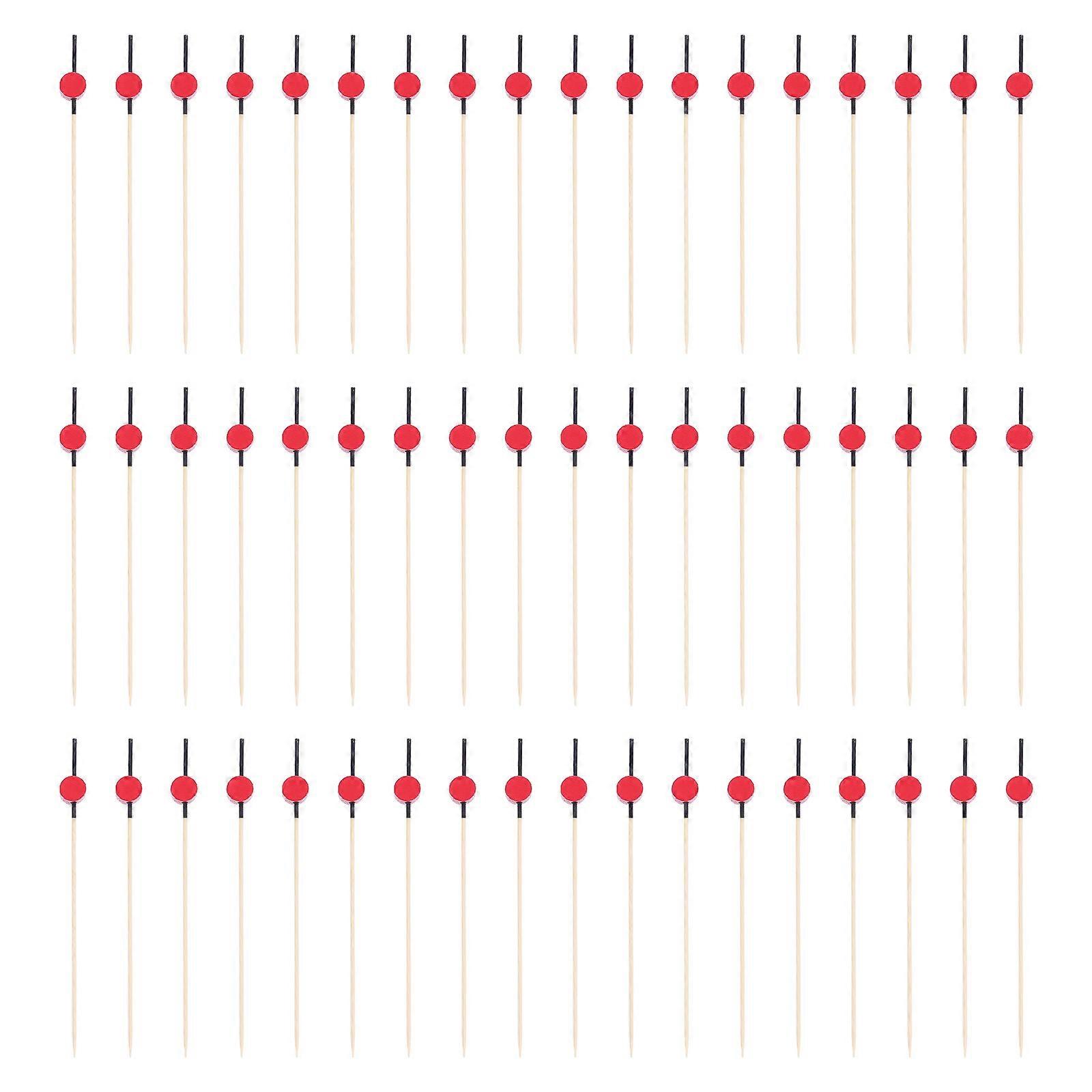 Red Decorative Cocktail Toppers for Parties and Holidays Look Sticks for Food and Drinks Adornment 100 Pcs