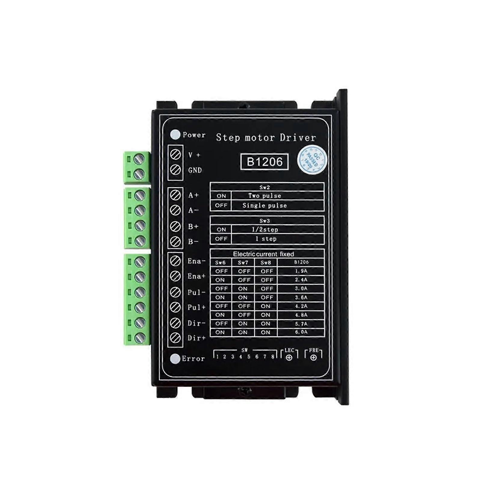 Stepper/Half Step Electronic Starter Driver B1206 2Phase Stepper Electronic Starter Driver, Supply Voltage 120V, Working Current 6A