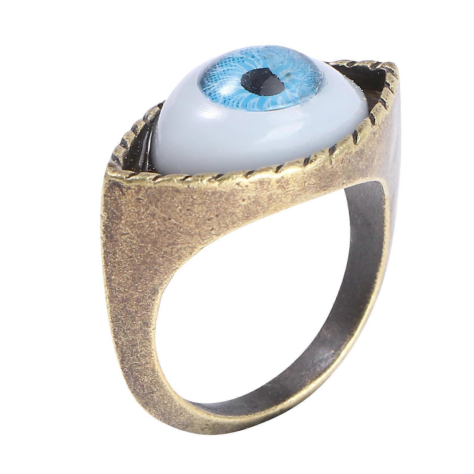 Alloy Ring Exaggerated Eye Design Punk Style Party Accessory 1Set