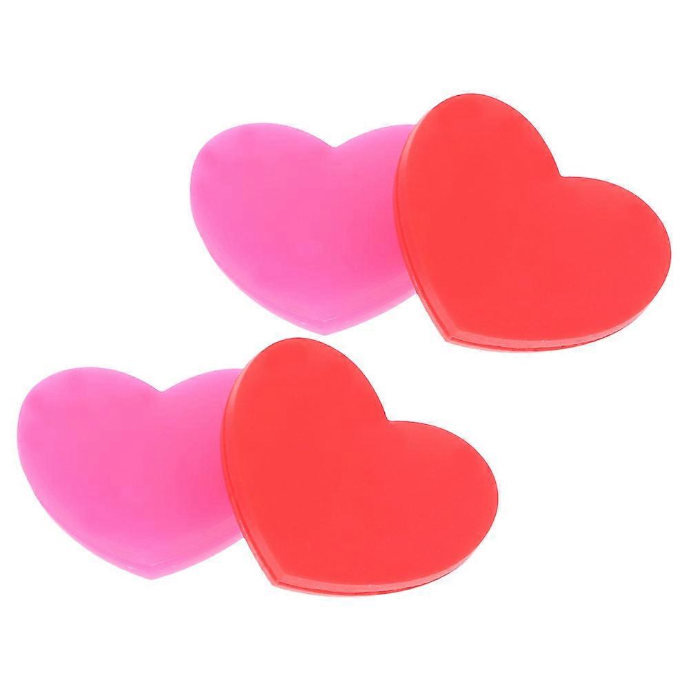 Racket Vibration Dampener Hand Fatigue Reduction Red Heart 2.50X2.50X1.00CM 4Pcs