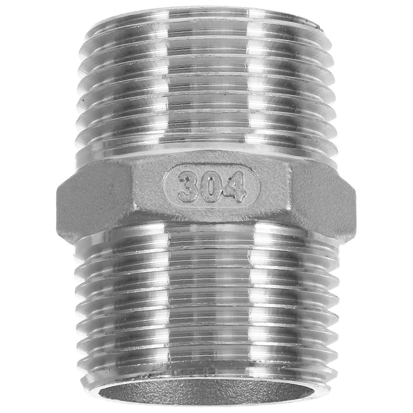 Garden Hose Pipe Adapter Stainless Steel Fitting For DIY Enthusiasts Connecting Pipes 1Pcs