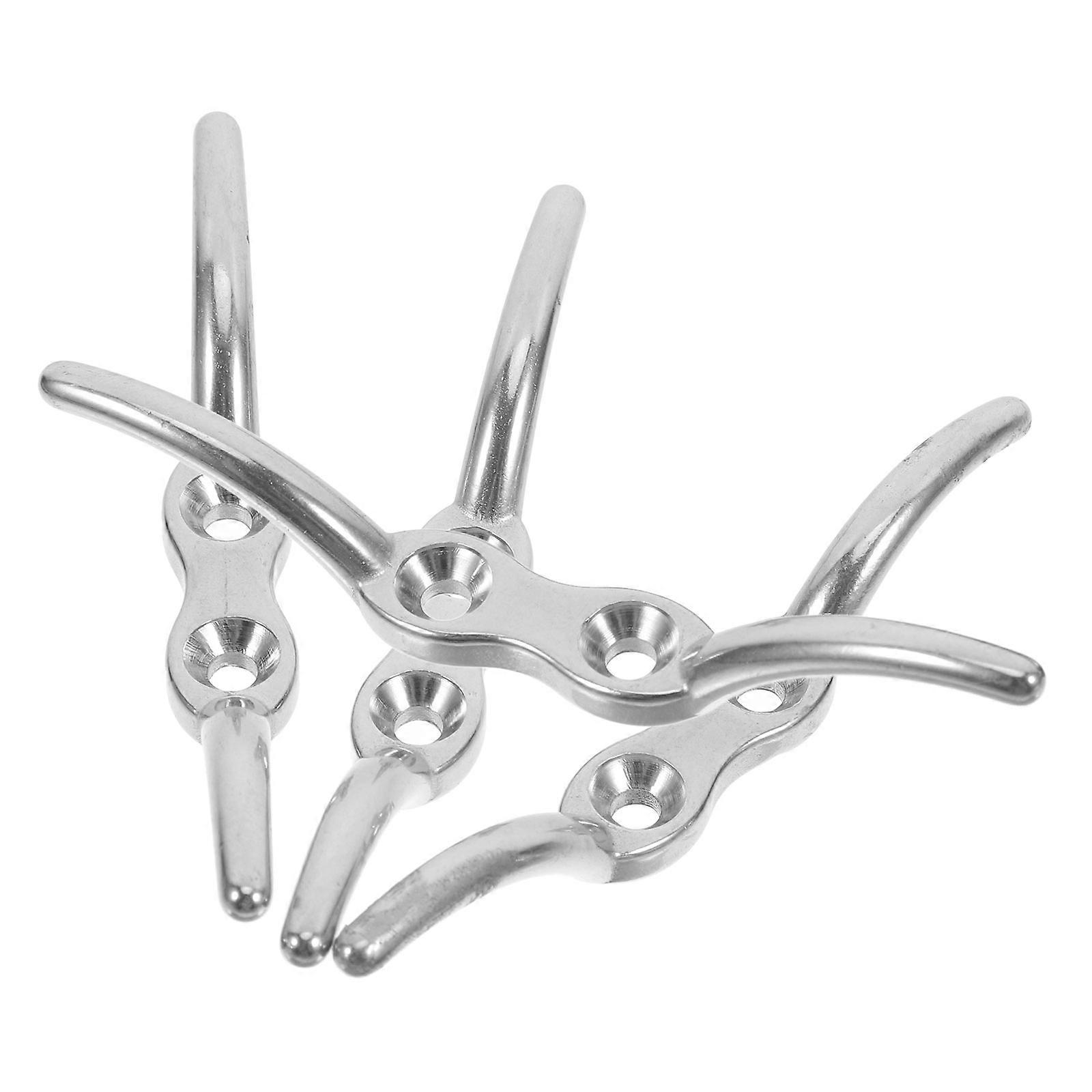 Stainless Steel Window Cord Cleats 4pcs Easy Install Safety Clips for Vertical Blinds, Holders for Home & Office